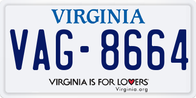 VA license plate VAG8664