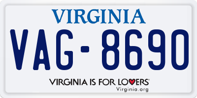 VA license plate VAG8690