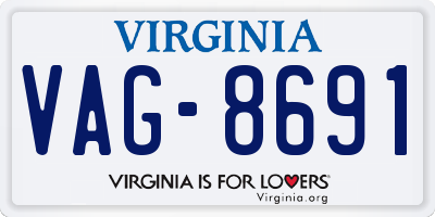 VA license plate VAG8691