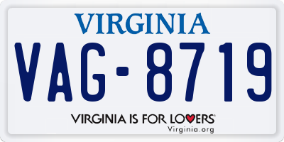 VA license plate VAG8719