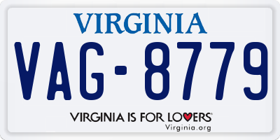 VA license plate VAG8779