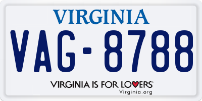 VA license plate VAG8788