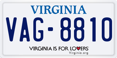 VA license plate VAG8810
