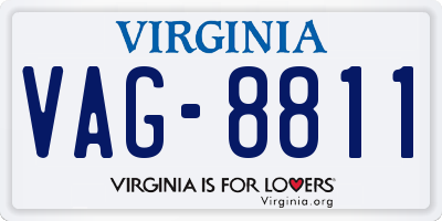 VA license plate VAG8811