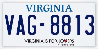 VA license plate VAG8813