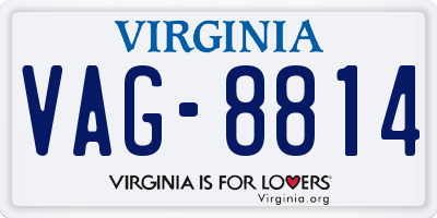 VA license plate VAG8814