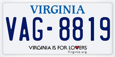 VA license plate VAG8819