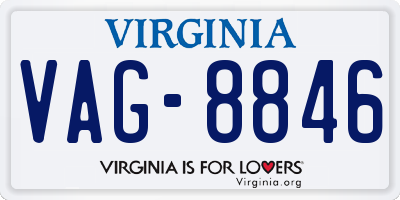 VA license plate VAG8846