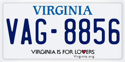 VA license plate VAG8856