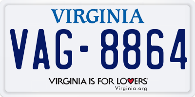 VA license plate VAG8864