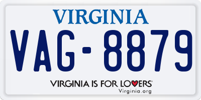VA license plate VAG8879