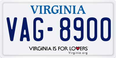 VA license plate VAG8900
