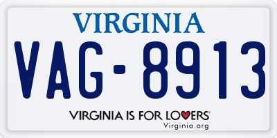 VA license plate VAG8913
