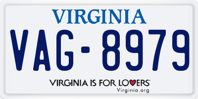 VA license plate VAG8979