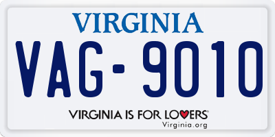 VA license plate VAG9010