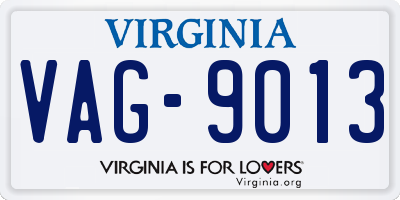 VA license plate VAG9013