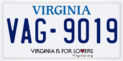 VA license plate VAG9019