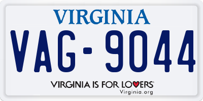VA license plate VAG9044