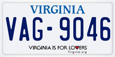 VA license plate VAG9046