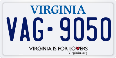 VA license plate VAG9050