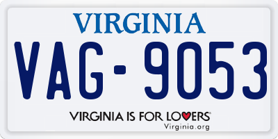 VA license plate VAG9053