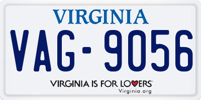 VA license plate VAG9056