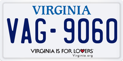 VA license plate VAG9060