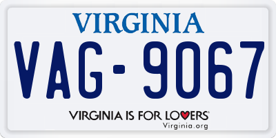 VA license plate VAG9067