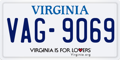 VA license plate VAG9069
