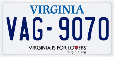 VA license plate VAG9070