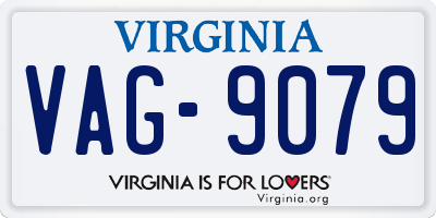 VA license plate VAG9079