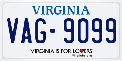 VA license plate VAG9099