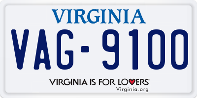 VA license plate VAG9100