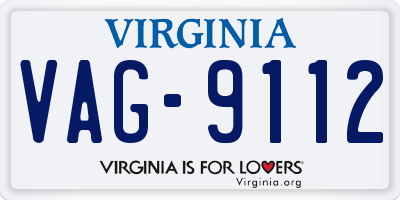 VA license plate VAG9112