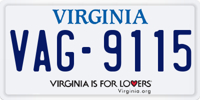 VA license plate VAG9115