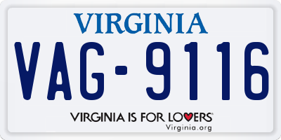 VA license plate VAG9116