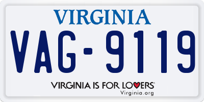 VA license plate VAG9119