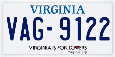 VA license plate VAG9122