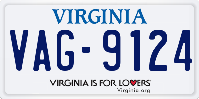 VA license plate VAG9124