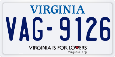 VA license plate VAG9126