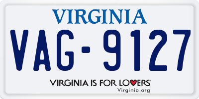 VA license plate VAG9127