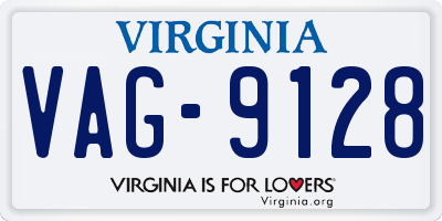 VA license plate VAG9128