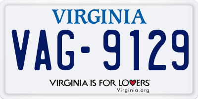 VA license plate VAG9129