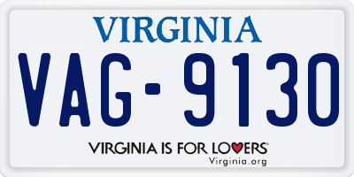 VA license plate VAG9130