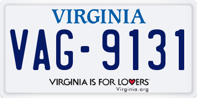 VA license plate VAG9131