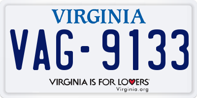 VA license plate VAG9133