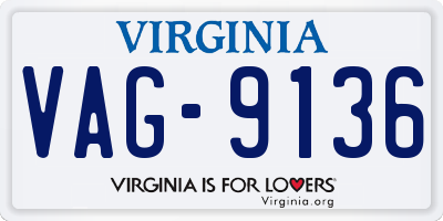 VA license plate VAG9136