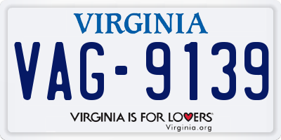 VA license plate VAG9139