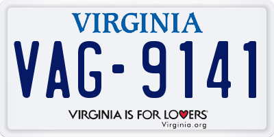 VA license plate VAG9141