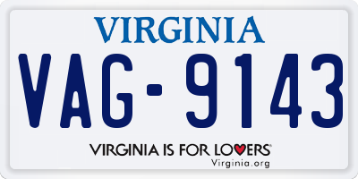 VA license plate VAG9143